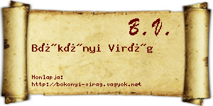 Bökönyi Virág névjegykártya
